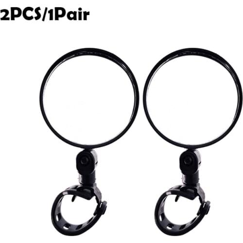2PCS Mini Bicycle Handlebar Mirror Rearview Mirror 360 Degree Rotatable Wide-angle Mirror For MTB Road Bike Cycling Accessories
