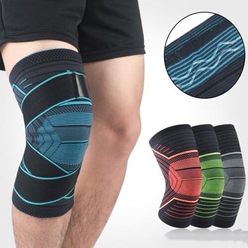 1PC Sport Kneepad For Arthritis Pressurized Elastic Running Knee Pads Support Fitness Gear Basketball Volleyball Brace Protector