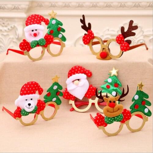 Novelty Santa Snowman Xmas Christmas Glasses Frame Decoration Children Adult Gift Christmas Pendant Ornaments new
