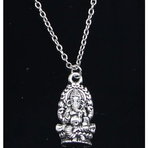 New Fashion Necklace 26x14mm Ganesha elephant buddha Pendants Short Long Women Men Colar Gift Jewelry Choker