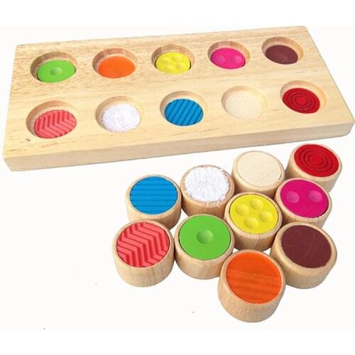 Early learning educational toy block montessori sensory math colors challenge memory wooden match game children xmas gift
