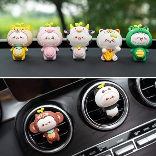 Korean style new with long grasss Cartoon man Car Air Freshener Air Outlet Fragrance Flavoring In The Car Goods Accessories