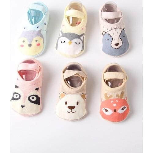 0-4 Years Old Baby Socks Anti Slip Newborn Cartoon Terry Cotton Children Autumn Winter Non-slip Socks Dispensing Hot Baby Socks