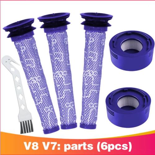 Pre-Filters HEPA Post-Filters Replacements for Dyson V8 and V7 absolute Cordless Vacuum Cleaners Filter for Dyson 7 8