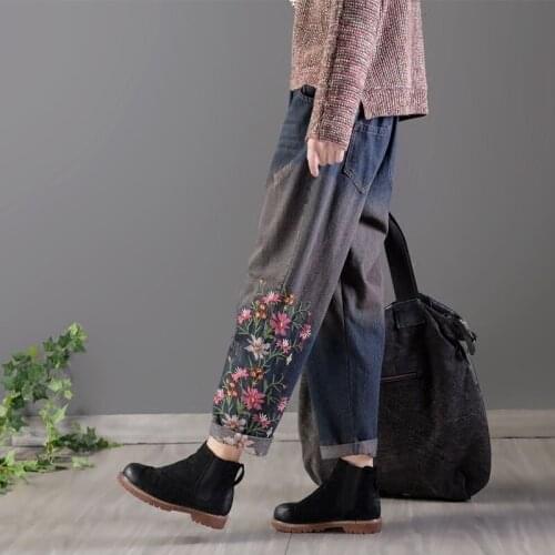 Женские джинсы с вышивкой Silkqueen China At AliExpress