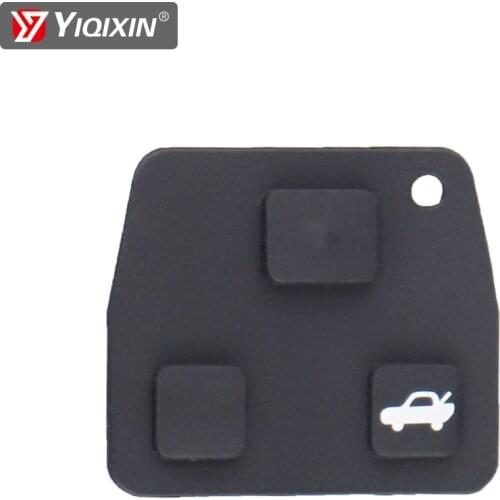 YIQIXIN For Toyota Avensis Yaris Carina Corolla Prado Remote Car Key Fob Silicon Rubber Replacement 3 Button Pad For Lexus Rav4