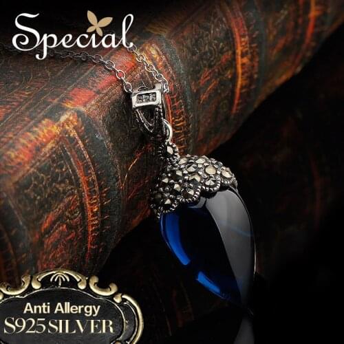 Special New Fashion 925 SterlingMaxi Necklace Vintage Precious Stone Necklaces & Pendants Gifts for Women XL141187