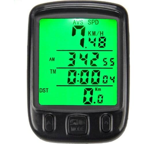 LED Waterproof Bicycle Computer Wireless English Cycling Bike Odometer Stopwatch Speedometer Bike Luminous Speed Meter