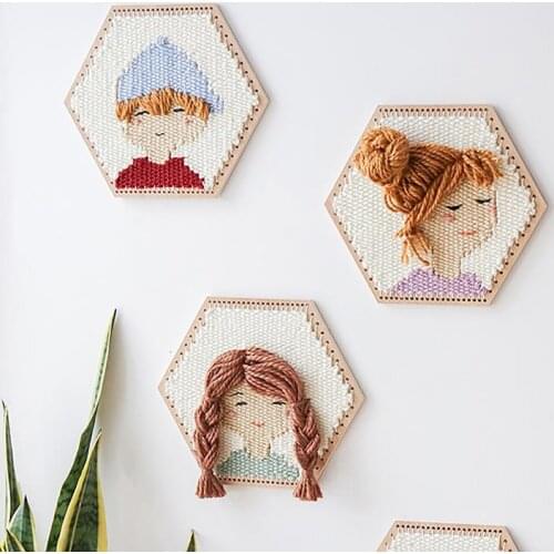 Weaving tapestry with frame, macrame tapestry wall art, woven wall hanging, handcraft art for home decor, wedding/birthday gift