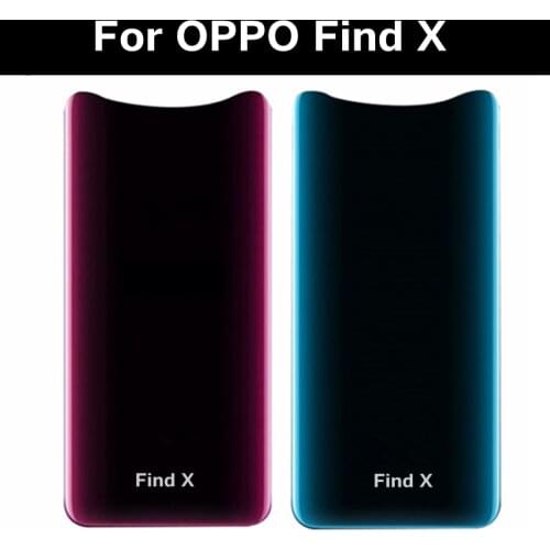 For oppo Find X Back Battery Cover Door Housing case Rear Glass Case for OPPO Find x Battery Cover Bordeaux red / Ice blue