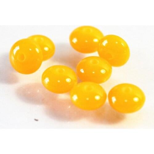 Yellow Resin Beeswax Hot Selling Fashion Charms Diy 8X5mm Abacus Loose Beads Spacers Accessories Findings Jewelry 15 Inches B75