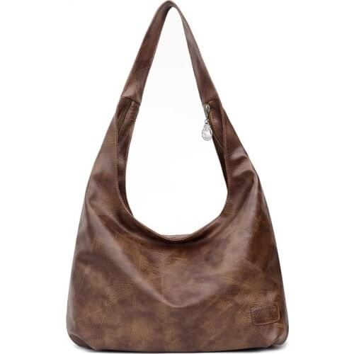 Female Large Capacity Woemn Handbag New Fashion Leather Pu Women Hobo Bag Retro Patchwork Shoulder Bag for Women Crossbody Bag