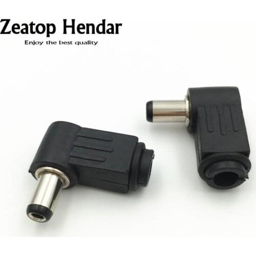 10Pcs 5.5mm X 2.5mm DC Socket Jack Right Angle Charger Power Plug Adapter Soldering DIY Connector