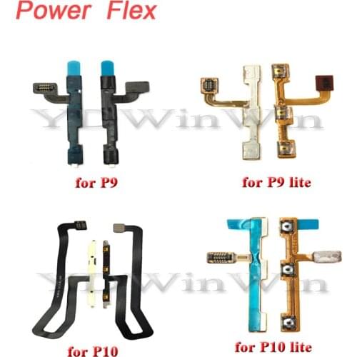 10pcs Switch Power ON OFF Key Mute Silent Volume Button Ribbon Flex Cable For Huawei P10 P9 Lite Replacement Parts