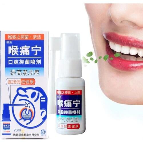 20ml Pain Relief Treatment Antibacteria Mouth Clean Oral Spray For Ulcer Pharyngitis Halitosis Sore Throat Cool Fresh Sprayer