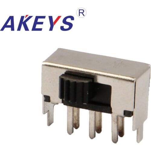 20PCS SK-22F03 2P2T Double pole double throw handle heights 5.0mm slide switch side insert 6 pin with 2 fixed pin