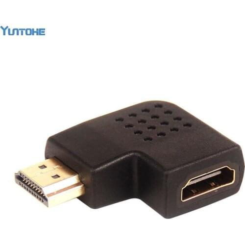 2016 1080P Right/Left Angle 90 Degree Male To Female HDMI-compatible HDTV Adapter Converter Connector