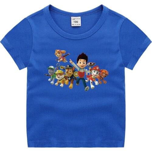 2021 Paw Patrol Boy Girls 3D Print T-shirts Cute Tshirt Baby Summer Tees Top Clothing Children Cartoon Clothes Casual Teen Gift