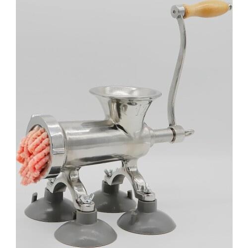 4pcs Suction feet included,12# manual stainless steel meat mincer sausage maker meat chopper machine manual meat grinder