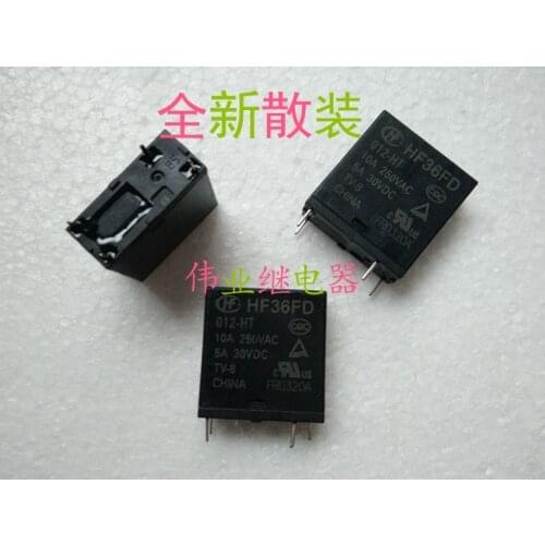 5pcs/lot HF36FD 012-HT New Relay A set of normally open 4 PIN