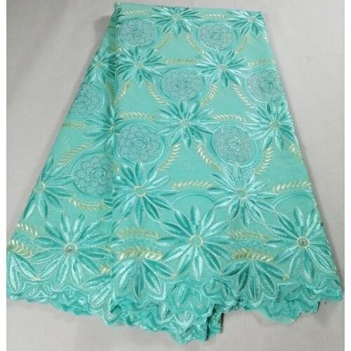 5yards Swiss Lace Fabric 2020 High Quality Embroidery African Cotton Fabrics Swiss Voile Lace In Switzerland Popular Dubai Style