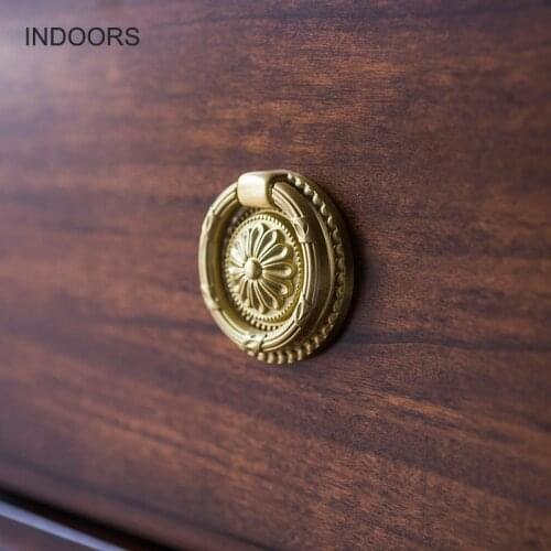 British European American French antique furniture cabinet door drawer retro classic brass gold handle