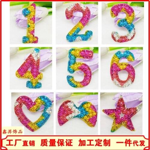 26 English Letters Rhinestones Patch 3D Number Alphabet Rhinestones Applique A-Z Sew on Patches Badges for Name DIY Clothes