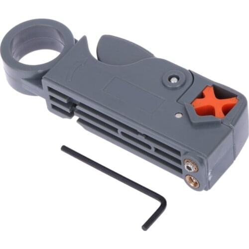 1Pc Household Multi Tool Cable Stripper Adjustable Double Blades RG6/59 Wire Automatic Cutter Pliers