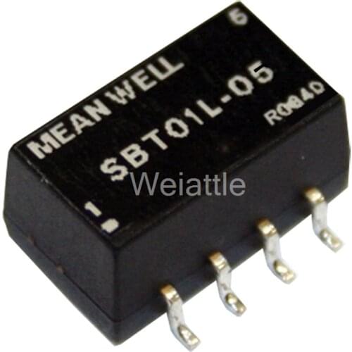 [Free shipping ] MEAN WELL original 5 Pcs SBT01L-05 5V 200mA meanwell SBT01 5V 1W DC-DC Unregulated Single Output Converter