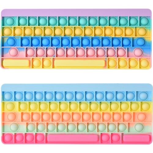 Large Size Keyboard Push Bubble Multifunctional Coffee Pad Relaxing Reliver Antistress Decompression Toy For Adult Children Gift