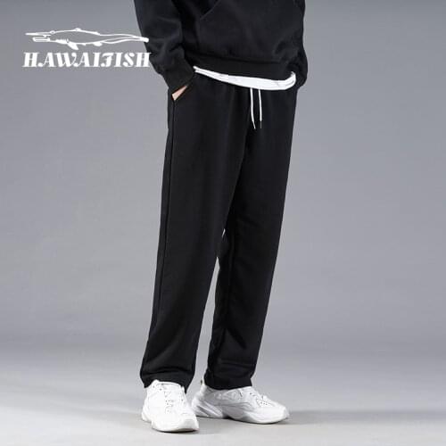 Men Pants 2021 Spring New Casual Straight Pants Mens Thin Cotton Sweatpants Loose Sweatpants Fashion Pure Color Sweatpants