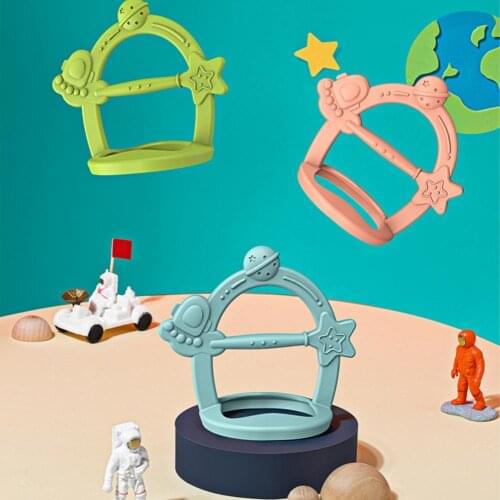 Baby Teether Food-grade Silicone Adjustable Teething Toy Cartoon Band Teether Quit Eating Finger Maternal Child Soothing Product