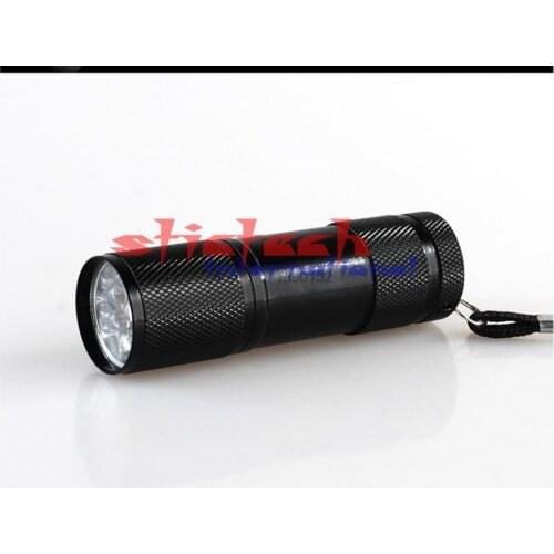 By dhl 100pcs Fluorescent agent detection UV 395nm led Flashlight torch lamp purple violet light