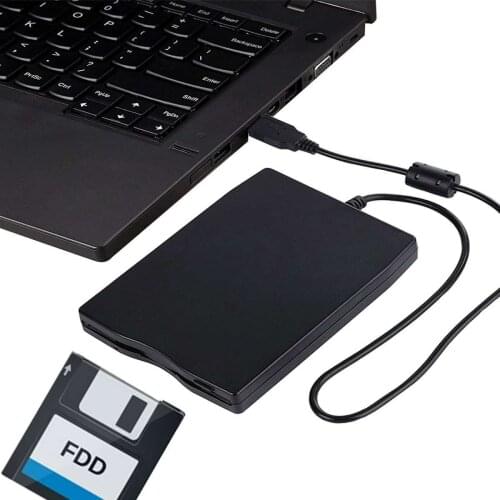FDD Floppy Disk Drive Plug Play for PC Windows 2000/XP/Vista/7/8/10 Portable External 3.5" USB