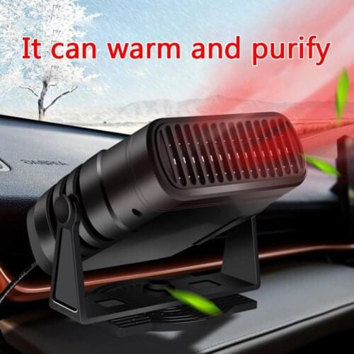Electric Car Heater Air Cooler 12V/24V Portable Demister Defroster Heating Fan Unique Parts Portable Car Ornaments