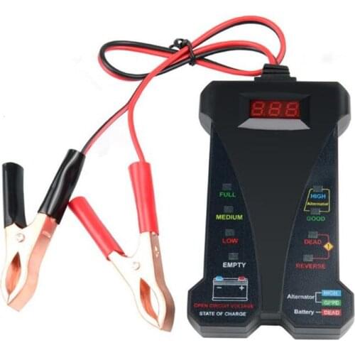 Hot Sale Car lead-acid Battery tester Charging System Tester LED Display With Voice Broadcasting Function Battery Tester
