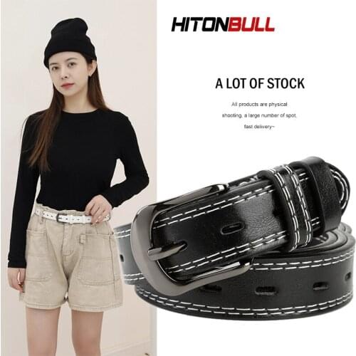 HITONBULL Luxury Leather Belt Womens Brand Hight Quality Waistband Fashion Jeans And Casual Pants For Women Student Girdle