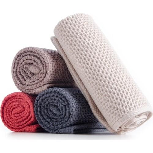Cotton Hand Towels For Adults Plaid Hand Towel Face Care Cleaning Dry Sport Waffle Cellular Towel Household Bathroom Accessories