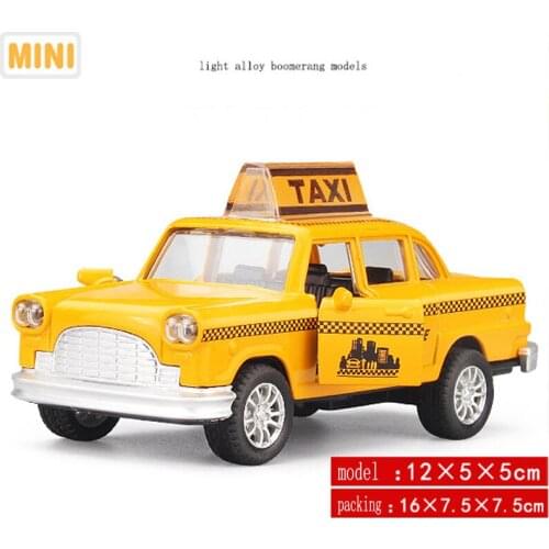 12CM 1/32 Scale Classic Pull Back Diecast Alloy Taxi Thunderbird Car Model for All New For children‘s Birthday Collection Gift