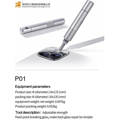 M-Triangel Back Cover Blasting Pen P01 for iPhone Android Battery Glass Lens Demolishing Break Crack Rear Housing Repair Tools