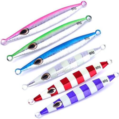 HEGNJIA 1pcs 40G/60G Metal Jig Jigging Spoon Lures Trolling Casting Lure Lead Bait Freshwater and Saltwater Fishing Tackle