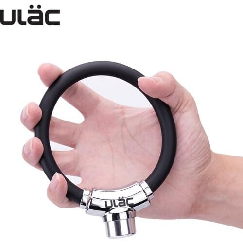 ULAC Mini Bicycle Lock 2 Keys Universal Anti-Theft Small and Portable Ring Lock Cycling MTB Bike Zinc Alloy Security Cable Lock