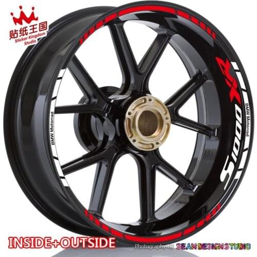 For S1000XR Motorcycle Wheel Stickers Decals Reflective Rim MotorBike Motorcycle