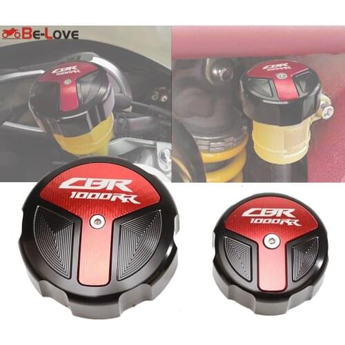 Newest For HONDA CBR1000RR 2008-2018 2017 2016 Motorcycle CNC Aluminum Rear & Front Brake Fluid Reservoir Cap Cylinder cover