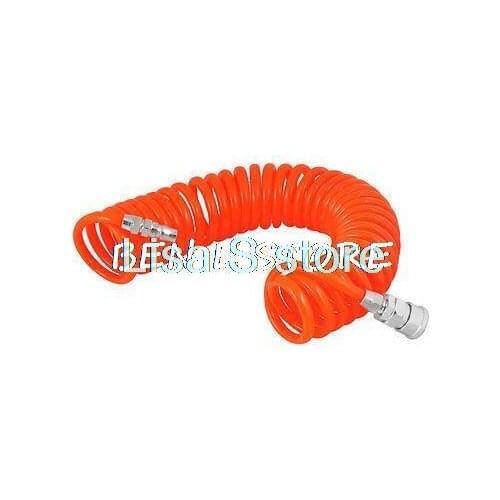 Orange Quick Connector 8mmx5mm Air Compressor Recoil Hose Tubing 6M
