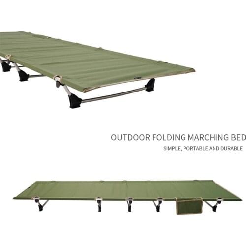 Portable Camping Cot Compact Folding Cot Bed For Outdoor Backpacking Lightweight Lunch Break Recliner Camp Simple Leisure Bed
