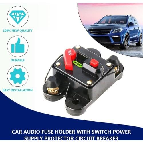 50A 60A 80A 100A 125A 150A 200A Optional Car Audio Inline Circuit Breaker Fuse for 12V Protection SKCB-01-100A Car Accessories