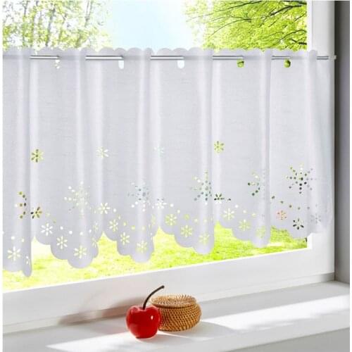 Flying Window Tulle Yarn Kitchen Bay Screen Small coffee Curtains for Kitchen Divider Home Transparent Sheer Drapes Window