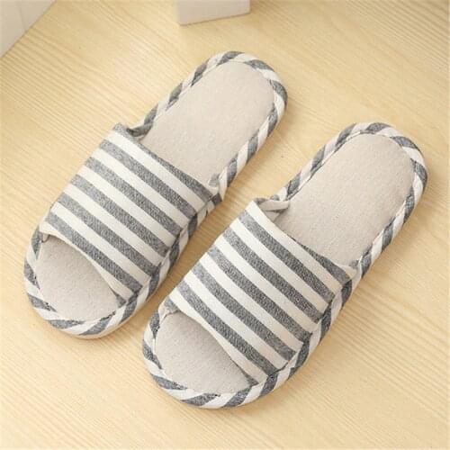 Cotton Bedroom Slippers Women Indoor Comfortable Slippers Mens Winter Open Toe Home Shoes Summer Breathable Soft Flip Flop