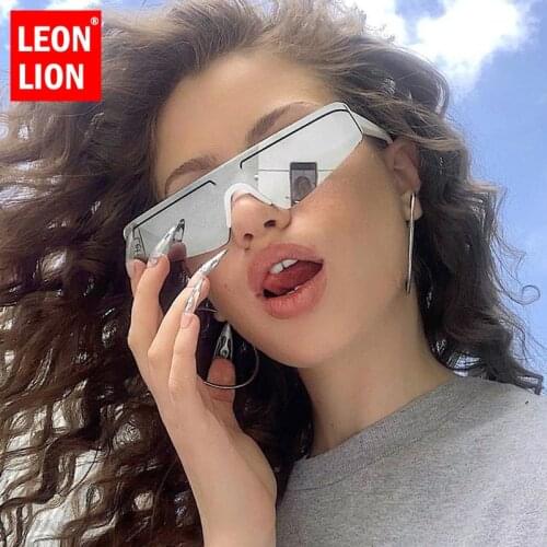 LEONLION Luxury Cateye Sunglasses Women Classic Mirror Vintage Sunglasses Women Cat Eye Frame Outdoor Lunette Soleil Femme Gafas